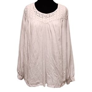 Time and Tru - long sleeve white 100% cotton XXXL